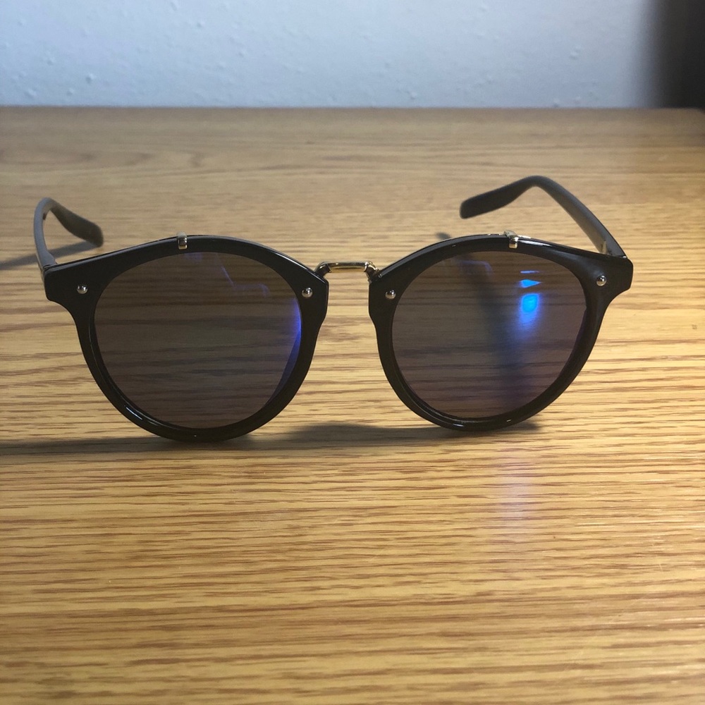 REFLECTIVE BLUE-SUNGLASSES - Picture 2 of 4